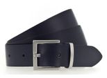 Vanzetti Pelle Cintura 30Mm Slim Belt W105 Navy Blu Scuro