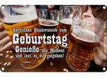 Vianmo Insegna Di Latta 12X18 Cm GlüCkwunsch Zum Geburtstag Bier