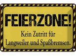 Vianmo Insegna Di Latta 12X18 Cm Feierzone Kein Zutritt FüR