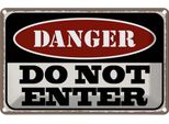 Vianmo Insegna Di Latta 20X30 Cm Warning Do Not Enter Betreten Verbot