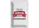 Vianmo Insegna Di Latta 18X12 Cm Wir Sind BüRger Keine Untertanen