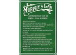 Vianmo Insegna In Legno 18X12 Cm Murphy's Law Anything That Can