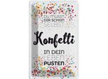 Vianmo Insegna Di Latta 30X20 Cm Du Musst Dir Schon Selbst Konfetti