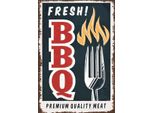 Vianmo Insegna In Legno 18X12 Cm Fresh Bbq Grill Premium Quality