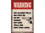 Vianmo Insegna In Legno 18X12 Cm Warning My Alarm Tells Me You´Re