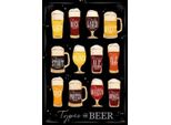 Vianmo Insegna In Legno 18X12 Cm Types Of Beer Bier Sorte