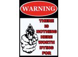 Vianmo Insegna In Legno 18X12 Cm Warning There Is Nothing Here