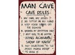 Vianmo Insegna In Legno 18X12 Cm Man Cave My Cave My Rules
