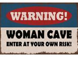 Vianmo Insegna In Legno 12X18 Cm Warning Women Cave Your Own Risk