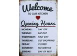 Vianmo Insegna In Legno 18X12 Cm Welcome To Our Kitchen Opening