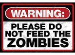 Vianmo Insegna In Legno 12X18 Cm Warning Please Do Not Zombies