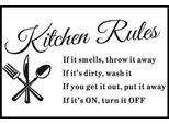 Vianmo Insegna In Legno 12X18 Cm Kitchen Rules KüChe Regeln