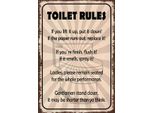 Vianmo Insegna In Legno 18X12 Cm Toilet Rules If You Lift It Up