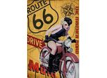 Vianmo Insegna In Legno 18X12 Cm Pin Up Route 66 The Mother Road Motel
