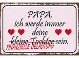 Vianmo Insegna In Legno 12X18 Cm Papa Deine Tochter Herzen