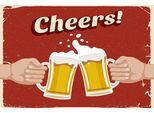 Vianmo Insegna In Legno 12X18 Cm Alkohol Beer Cheers Bier