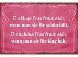 Vianmo Insegna In Legno 12X18 Cm Kluge Frau SchöNe Frau