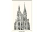 Vianmo Insegna In Legno 18X12 Cm Zeichnung Der Dom Zu KöLn KöLner Dom