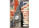 Vianmo Insegna In Legno 18X12 Cm London Big Ben BerüHmter Uhrturm
