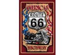 Vianmo Insegna In Legno 18X12 Cm Americas Route 66 Highway