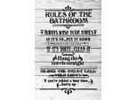 Vianmo Insegna In Legno 18X12 Cm Rules Of The Bathroom Wash Hands