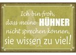 Vianmo Insegna In Legno 12X18 Cm Froh Meine HüHner Nicht Sprechen