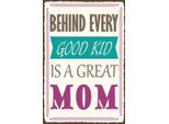 Vianmo Insegna In Legno 18X12 Cm Behind Every Good Kid Is A Great Mom
