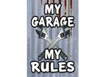 Vianmo Insegna In Legno 18X12 Cm Vintage My Garage My Rules