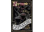 Vianmo Insegna In Legno 18X12 Cm Cappuccino With Friends