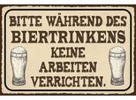 Vianmo Insegna In Legno 12X18 Cm Bitte WäHrend Biertrinkens Keine