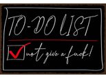 Vianmo Insegna In Legno 12X18 Cm To-Do List Not Give A Fuckschild