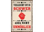Vianmo Insegna In Legno 18X12 Cm Vielleicht Ist Es Schwer Aber