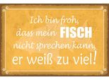 Vianmo Insegna In Legno 12X18 Cm Froh Mein Fisch Nicht Sprechen