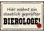 Vianmo Insegna In Legno 12X18 Cm Bier Hier Wohnt Bierologe