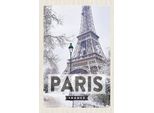 Vianmo Insegna In Legno 18X12 Cm Paris Frankreich Eiffelturm Schnee