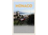 Vianmo Insegna In Legno 18X12 Cm Monaco Frankreich Autorennen Strand