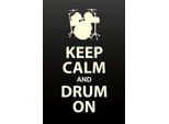 Vianmo Insegna In Legno 18X12 Cm Keep Calm And Drum On Geschenk
