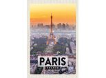 Vianmo Insegna In Legno 18X12 Cm Paris Frankreich Eiffelturm