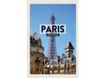 Vianmo Insegna In Legno 18X12 Cm Paris Frankreich Eiffelturm Stadt