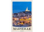 Vianmo Insegna In Legno 18X12 Cm Marseille Frankreich Kirche Nacht