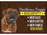Vianmo Insegna In Legno 12X18 Cm Bordeaux Dogge Security Dein Risiko