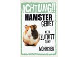Vianmo Insegna In Legno 18X12 Cm Tiere Achtung Hamster Gebiet