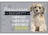 Vianmo Insegna In Legno 12X18 Cm Havaneser Security Dein Risiko
