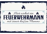 Vianmo Insegna In Legno 12X18 Cm Hier Wohnt Ein Feuerwehrmann