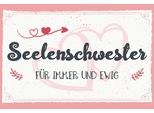 Vianmo Insegna In Legno 12X18 Cm Seelenschwester FüR Immer Und Ewig