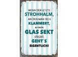 Vianmo Insegna In Legno 18X12 Cm Wenn Der Letzte Strohhalman