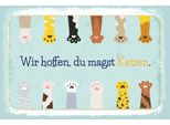 Vianmo Insegna In Legno 12X18 Cm Katze Wir Hoffen Du Magst Katzen