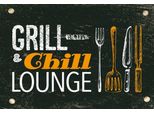 Vianmo Insegna In Legno 12X18 Cm Grill & Chill Lounge Grillen