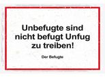 Vianmo Insegna In Legno 12X18 Cm Unbefugte Sind Nicht Befugt Unfug