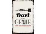 Vianmo Insegna In Legno 18X12 Cm Dart Genie Kann Man Nicht Lernen